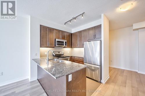 4310 - 3975 Grand Park Drive, Mississauga, ON - Indoor Photo Showing Kitchen With Double Sink With Upgraded Kitchen