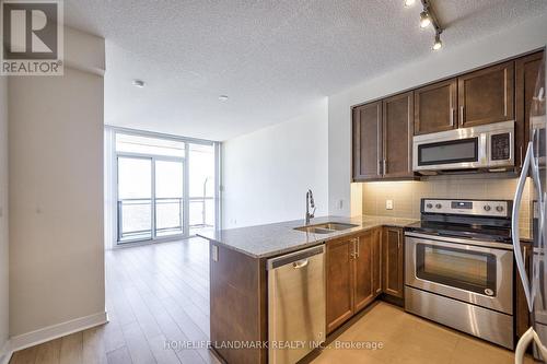 4310 - 3975 Grand Park Drive, Mississauga, ON - Indoor Photo Showing Kitchen With Double Sink