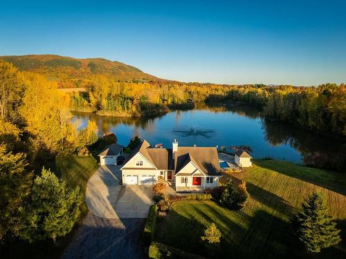 Photo aÃ©rienne - 795 Rg Elmire, Saint-Paul-D'Abbotsford, QC - Outdoor With Body Of Water With View