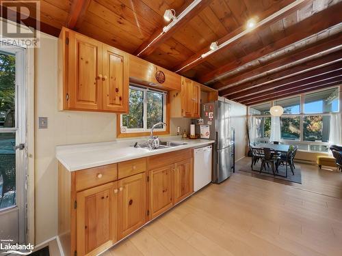 30 Rockcliffe Drive N, Carling, ON - Indoor Photo Showing Kitchen With Double Sink