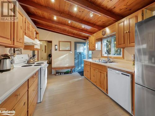 30 Rockcliffe Drive N, Carling, ON - Indoor Photo Showing Kitchen With Double Sink