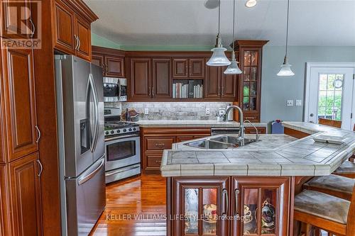 74 Green Acres Crescent N, Lambton Shores (Grand Bend), ON - Indoor Photo Showing Kitchen With Double Sink