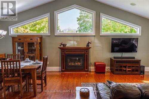 74 Green Acres Crescent N, Lambton Shores (Grand Bend), ON - Indoor Photo Showing Living Room With Fireplace