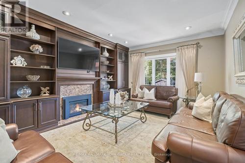 50 Direzze Court, Richmond Hill, ON - Indoor Photo Showing Living Room With Fireplace