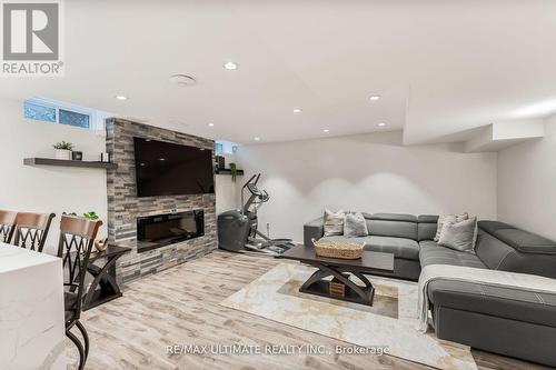 23 Atlas Peak Drive, Markham, ON - Indoor Photo Showing Living Room With Fireplace