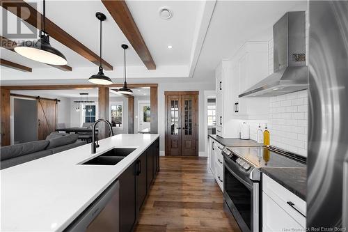 91 Stanley Drive, Sackville, NB - Indoor Photo Showing Kitchen With Stainless Steel Kitchen With Double Sink With Upgraded Kitchen