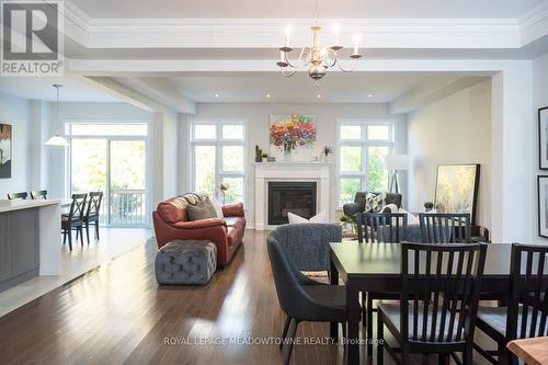 3401 Vernon Powell Drive, Oakville, ON - Indoor Photo Showing Dining Room With Fireplace