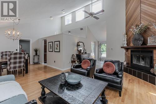 11 Weneil Drive, Hamilton, ON - Indoor Photo Showing Living Room With Fireplace