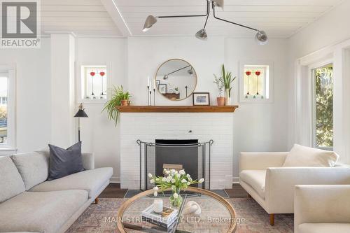 2075 Gerrard Street, Toronto, ON - Indoor Photo Showing Living Room With Fireplace