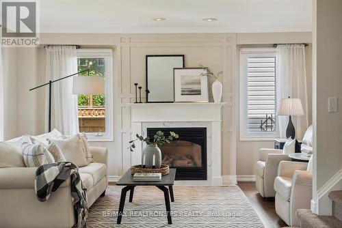 16 Duke Street, Whitby, ON - Indoor Photo Showing Living Room With Fireplace