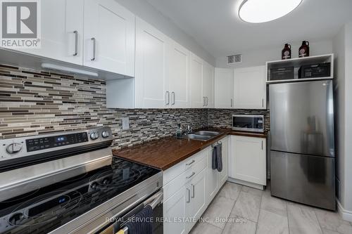 1008 - 10 Parkway Forest Drive, Toronto (Henry Farm), ON - Indoor Photo Showing Kitchen With Stainless Steel Kitchen With Double Sink