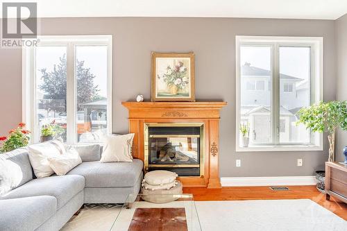 137 Ballance Drive, Ottawa, ON - Indoor Photo Showing Living Room With Fireplace