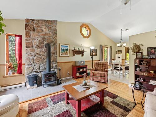 Salon - 8 Rue Des Ardoises, Sainte-Agathe-Des-Monts, QC - Indoor Photo Showing Living Room With Fireplace