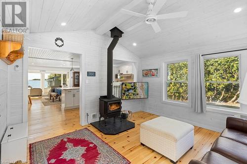 18 Bartley Lane, South Bruce Peninsula, ON - Indoor Photo Showing Living Room With Fireplace