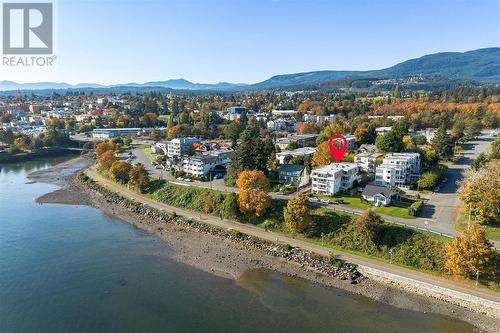 Aerial view with a water and mountain view - 101 145 Newcastle Ave, Nanaimo, BC - Outdoor With Body Of Water With View