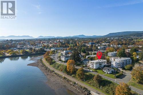 Aerial view with a water and mountain view - 101 145 Newcastle Ave, Nanaimo, BC - Outdoor With Body Of Water With View