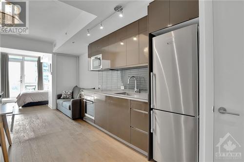 199 Slater Street Unit#1503, Ottawa, ON - Indoor Photo Showing Kitchen With Stainless Steel Kitchen With Upgraded Kitchen