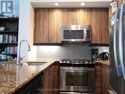 1718 - 75 East Liberty Street, Toronto, ON - Indoor Photo Showing Kitchen With Stainless Steel Kitchen With Upgraded Kitchen