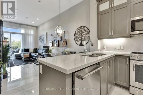 211B - 85 Morrell Street, Brantford, ON - Indoor Photo Showing Kitchen With Double Sink With Upgraded Kitchen