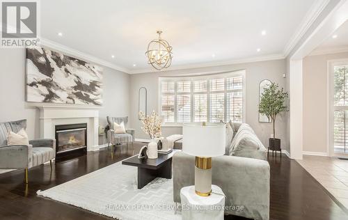 409 Coombs Court, Milton, ON - Indoor Photo Showing Living Room With Fireplace