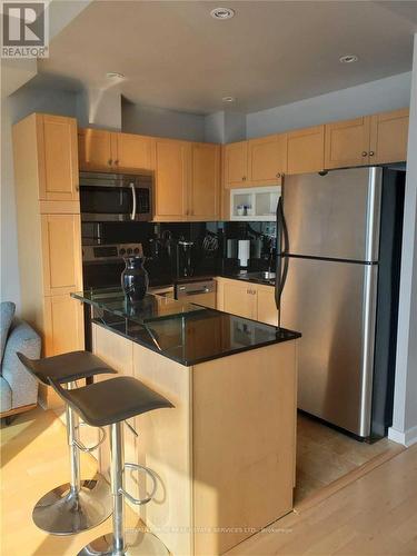 3308 - 8 York Street, Toronto, ON - Indoor Photo Showing Kitchen With Stainless Steel Kitchen