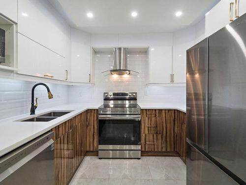 Cuisine - 203-2330 Rue Ward, Montréal (Saint-Laurent), QC - Indoor Photo Showing Kitchen With Double Sink With Upgraded Kitchen