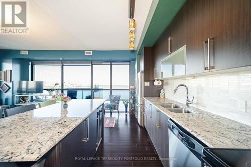 3005 - 16 Brookers Lane, Toronto, ON - Indoor Photo Showing Kitchen With Double Sink With Upgraded Kitchen