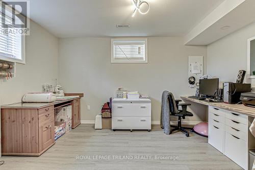 Lower level office & Sewing Rm - 185 Spencer Avenue, Lucan Biddulph (Lucan), ON - Indoor Photo Showing Office