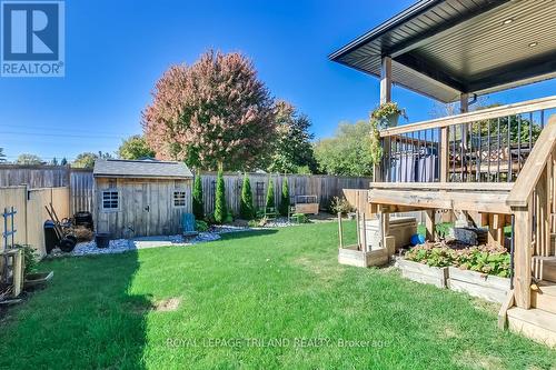 Back yard view - 185 Spencer Avenue, Lucan Biddulph (Lucan), ON - Outdoor With Deck Patio Veranda