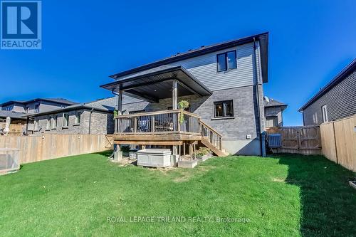 Rear view of home - 185 Spencer Avenue, Lucan Biddulph (Lucan), ON - Outdoor With Deck Patio Veranda With Backyard With Exterior