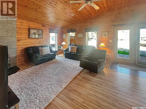 9 Norland Place, Candle Lake, SK - Indoor Photo Showing Living Room With Fireplace