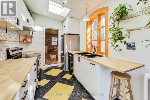 506 Quebec Avenue, Toronto, ON - Indoor Photo Showing Kitchen With Double Sink