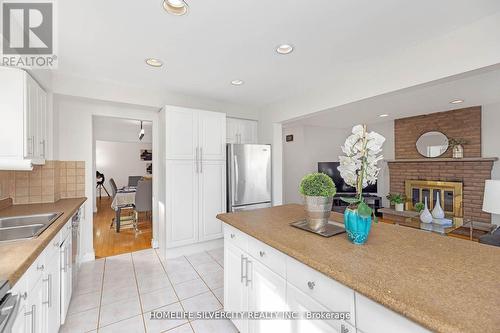 18 Natalie Court, Brampton (Westgate), ON - Indoor Photo Showing Kitchen With Fireplace With Double Sink