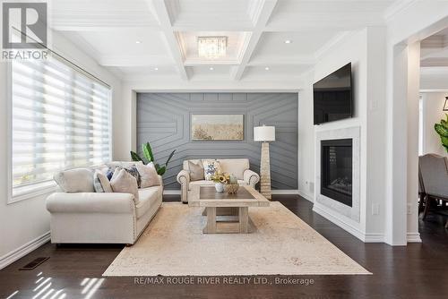 39 Whitefish Street, Whitby, ON - Indoor Photo Showing Living Room With Fireplace