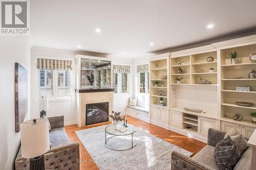 1262 Mississauga Road, Mississauga (Lorne Park), ON - Indoor Photo Showing Living Room With Fireplace