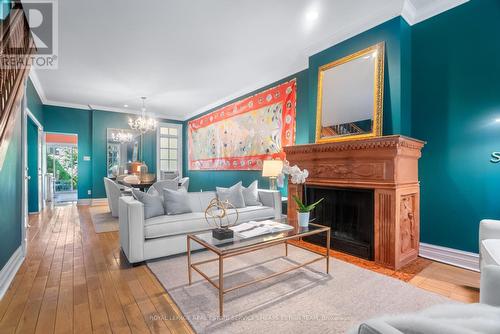 98 Macpherson Avenue, Toronto, ON - Indoor Photo Showing Living Room With Fireplace