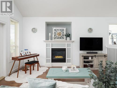 1436 Omineca Place, Prince George, BC - Indoor Photo Showing Living Room With Fireplace