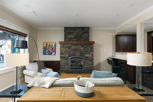 5330 Ptarmigan Street, Kelowna, BC - Indoor Photo Showing Living Room With Fireplace