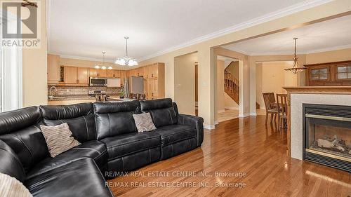 136 Van Scott Drive, Brampton (Northwest Sandalwood Parkway), ON - Indoor Photo Showing Living Room With Fireplace