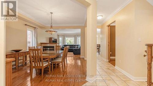 136 Van Scott Drive, Brampton (Northwest Sandalwood Parkway), ON - Indoor Photo Showing Dining Room With Fireplace