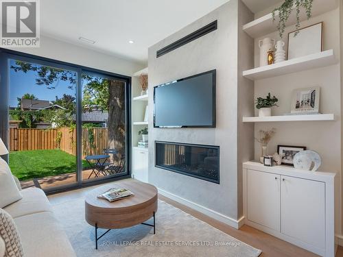 388 St Clarens Avenue, Toronto, ON - Indoor Photo Showing Other Room With Fireplace