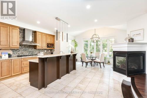 90 Boswell Road, Markham, ON - Indoor Photo Showing Kitchen With Fireplace