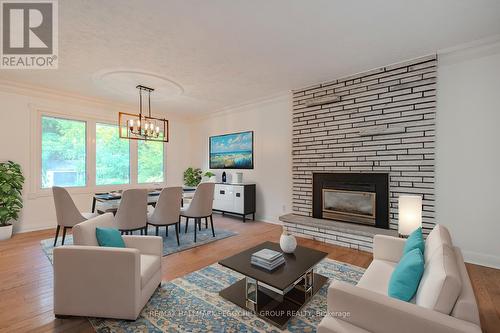 34 Strabane Avenue, Barrie (Codrington), ON - Indoor Photo Showing Living Room With Fireplace