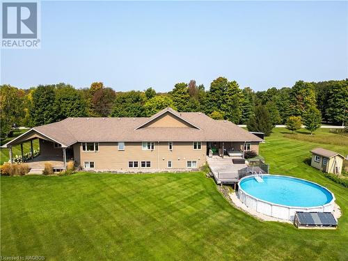 023038 Holland-Sydenham Townline, Chatsworth, ON - Outdoor With Above Ground Pool