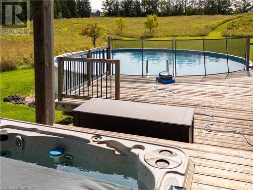 023038 Holland-Sydenham Townline, Chatsworth, ON - Outdoor With Above Ground Pool