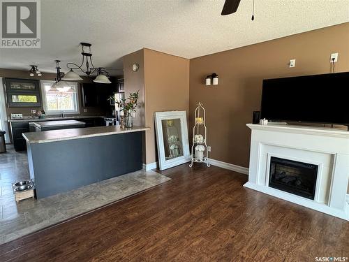 280 Dehavilland Avenue, Air Ronge, SK - Indoor Photo Showing Living Room With Fireplace