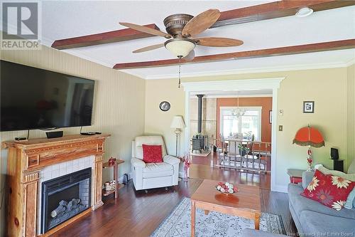 5476 Route 10 Hwy, Hardwood Ridge, NB - Indoor Photo Showing Living Room With Fireplace