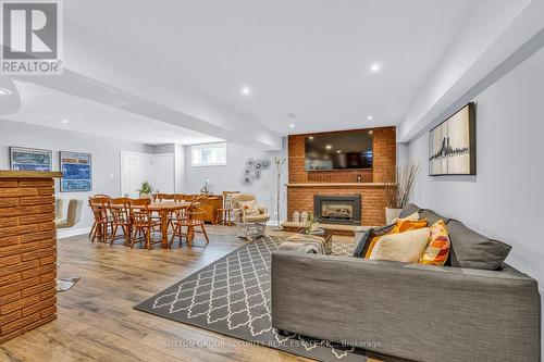 33 Hamer Boulevard, Toronto, ON - Indoor Photo Showing Living Room With Fireplace