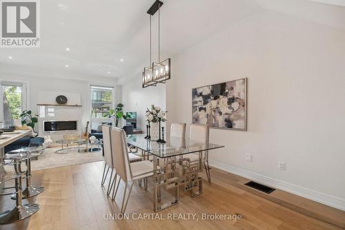 85B Westbourne Avenue, Toronto, ON - Indoor Photo Showing Dining Room With Fireplace