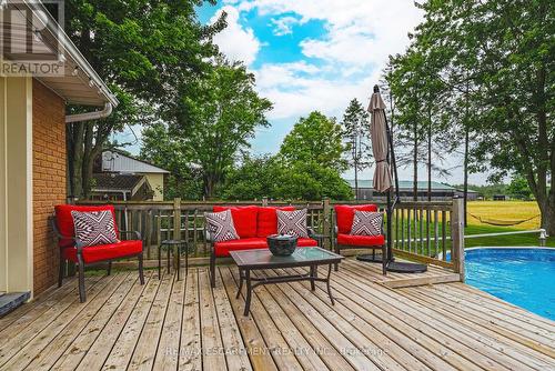 1451 Concession 6 Road W, Hamilton, ON - Outdoor With Above Ground Pool With Deck Patio Veranda